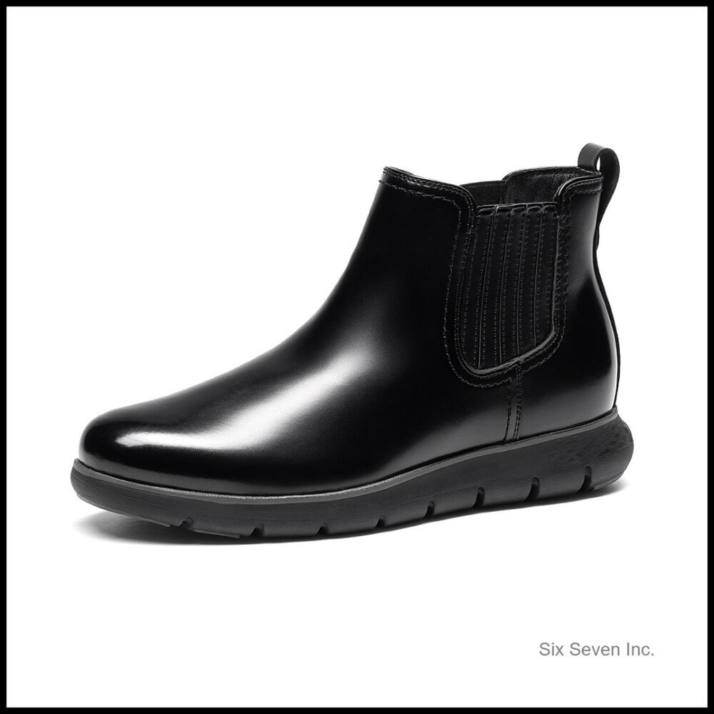 Classic Chelsea Boots Slip On Comfort Grip Sole Casual Dress Wear
